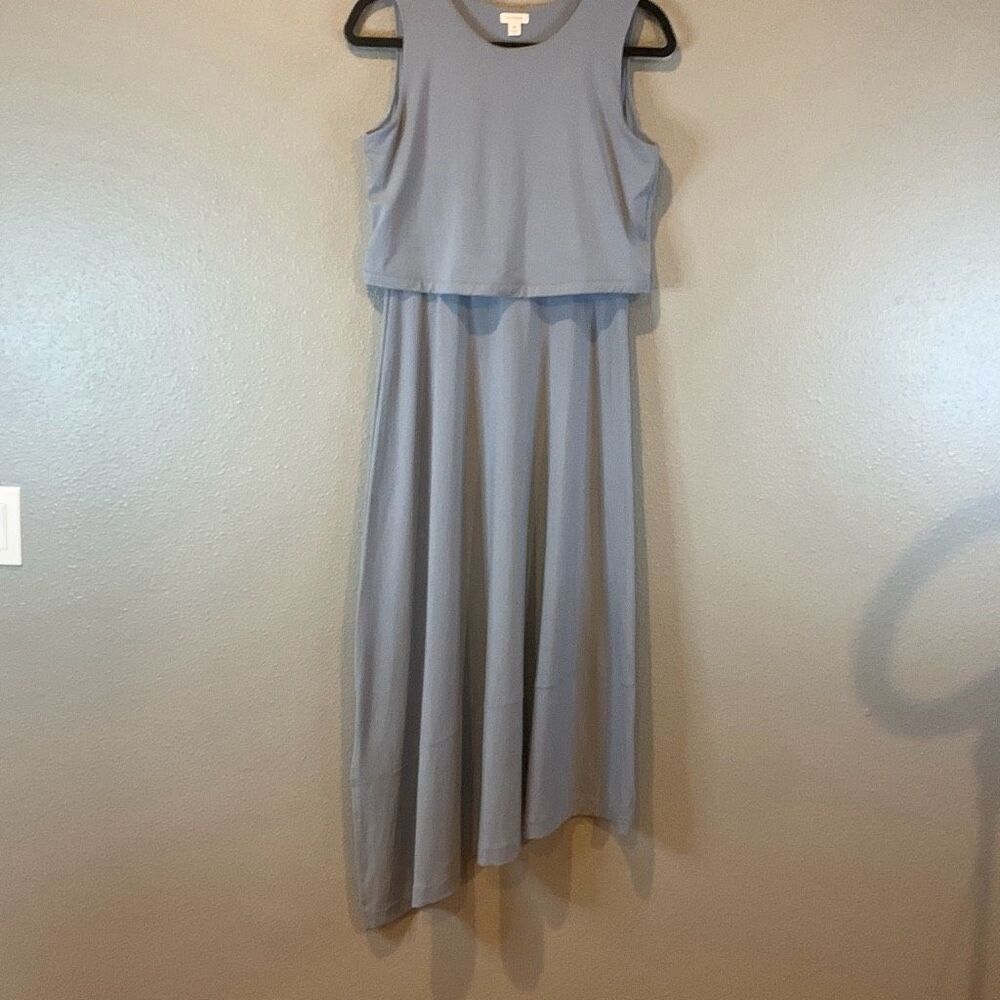 Cuyana Light Blue Sleeveless Midi Dress